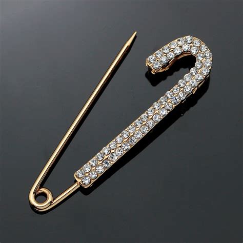 12 Style Safety Pins Brooch Fashion Jewelry Brooches For Women Double