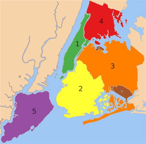 The Five Boroughs Of New York City 1 Manhattan 2 Brooklyn 3 Queens 4 The Bronx 5 Staten