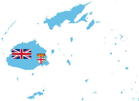 fiji flag map