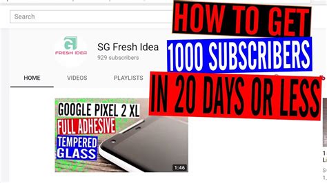 Maybe you would like to learn more about one of these? How to gain 1000 subscribers FAST on YouTube in 20 days or ...
