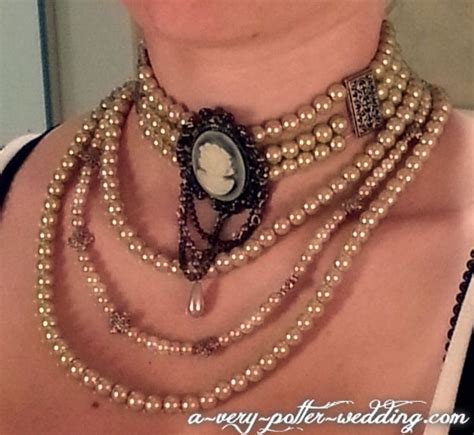 Diy Tiered Pearl Necklace A Very Potter Wedding