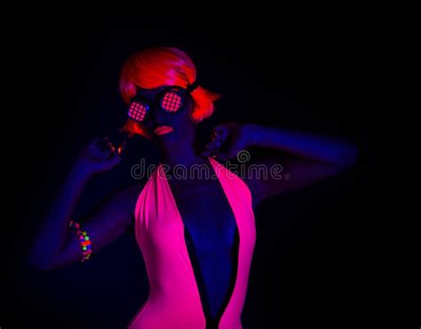 Neon Uv Glow Dancer Stock Image Image Of Cute Abstract