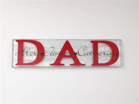 Daddy Glass Tiles Fathers Day T Personalized T For Dad Custom