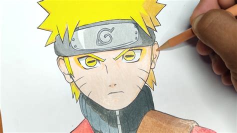 Como Dibujar Y Colorear A Naruto Paso A Paso Youtube