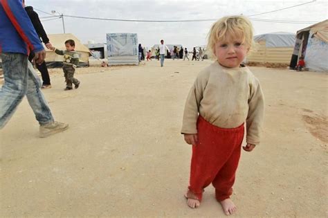 A Syrian Boy At A Al Zaatri Refugee Camp In Jordan European People