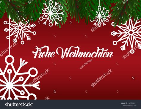 Merry Christmas German Language Vector Illustration Stock Vector Royalty Free 1565058451