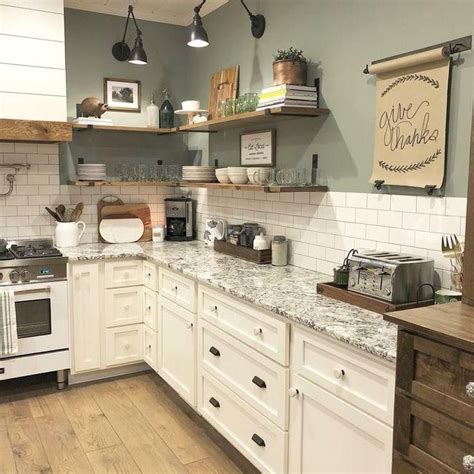 Here, devol kitchens proves color (hello, variegated green backsplash!) can fit right in with a bucolic kitchen vibe, especially when paired with a farmhouse also fine. + 44 The Appeal Of Farmhouse Kitchen Cabinets Paint Colors ...