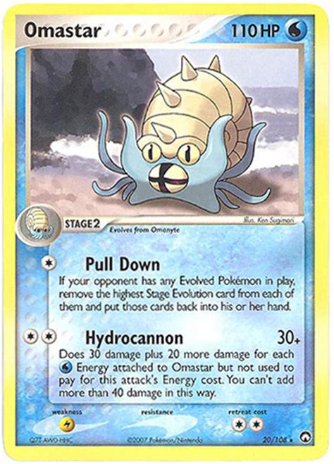 Wizards of the coast created (in partnership with the pokemon company international) sets of cards that would go on to be some of the most iconic and valuable cards in the entire pokemon tcg franchise. Pokemon Card - Power Keepers 20/108 - OMASTAR (rare ...