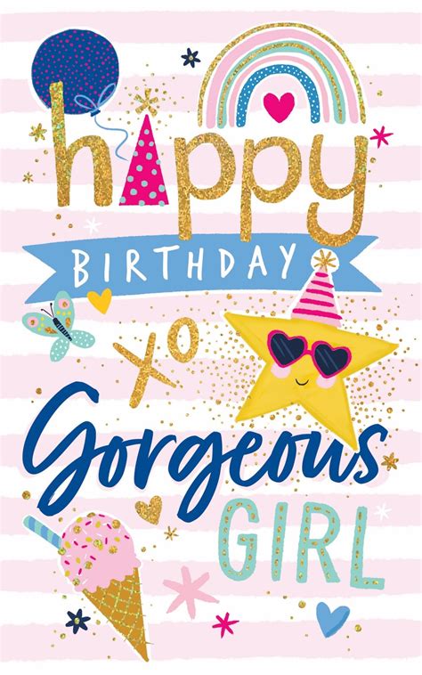 Card Happy Birthday Gorgeous Girl Gatto Christian Shop
