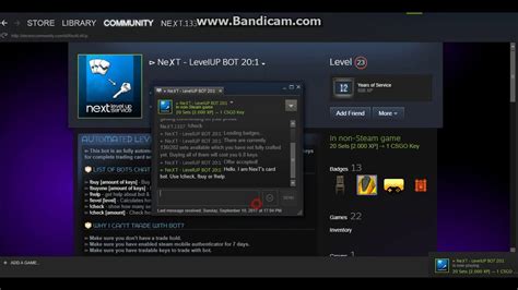Steam Level Up Bot The Easiest Way To Craft Badges Level Up On