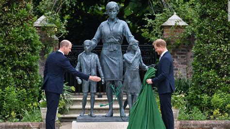diana statue unveiling reunites prince harry and prince william cnn style