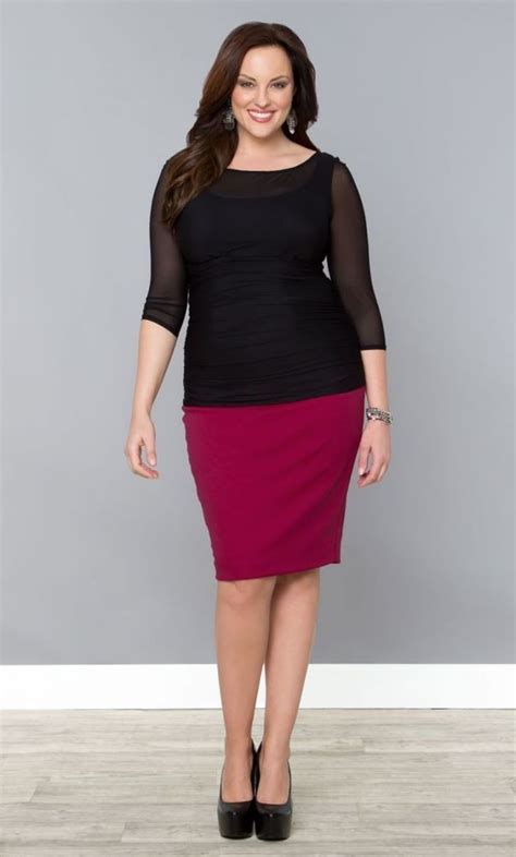 Kiyonna Plus Size Skirt Size 2x Pencil Skirt Pink Made In Usa Plus Size Skirts Plus Size