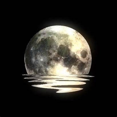 Moon Water Reflection Moonlight Giphy Animated Loop