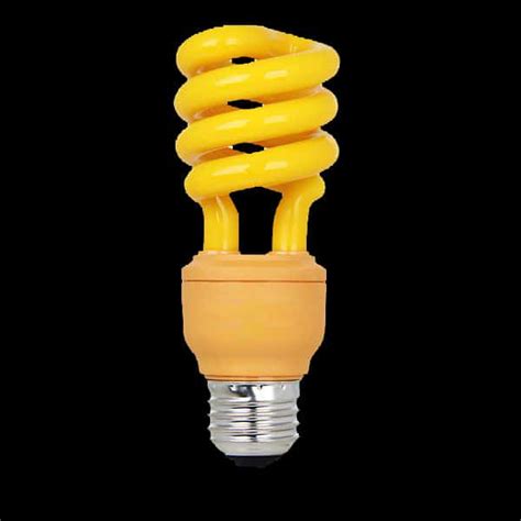 Yellow Mini Twist Compact Fluorescent Bulb Lightsalive