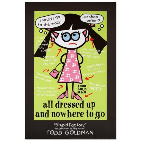 Todd Goldman All Dressed Up And Nowhere To Go Fine Art 24x36 Lithograph Poster Pristine Auction