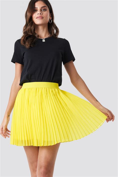 Mini Pleated Skirt Yellow Pleated Skirt Pink Pleated Skirt Pleated
