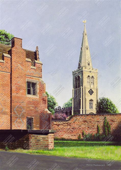 Buckden parish church from Buckden Towers - John Twinning