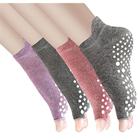 Barre Socks Pilates Socks Pilates Barre Toeless Yoga Socks Pedicure Socks Non Slip Socks