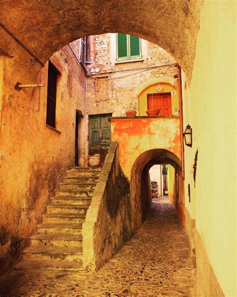 Typical Alley In Old Italian Village Near Porlezza Como⠀ Ipinini