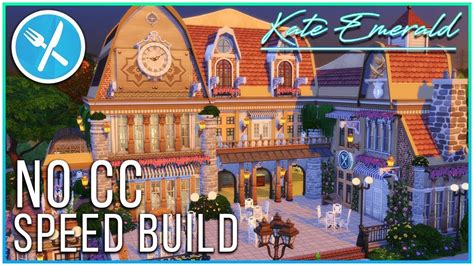 Sims 4 Speed Build French Bistro Kate Emerald Youtube