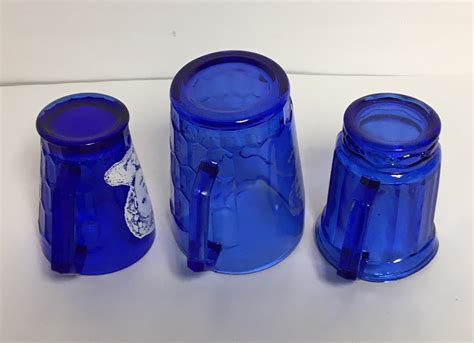 Shirley Temple Pitcher And Glass Hazel Atlas Cobalt Blue Glass Set Of