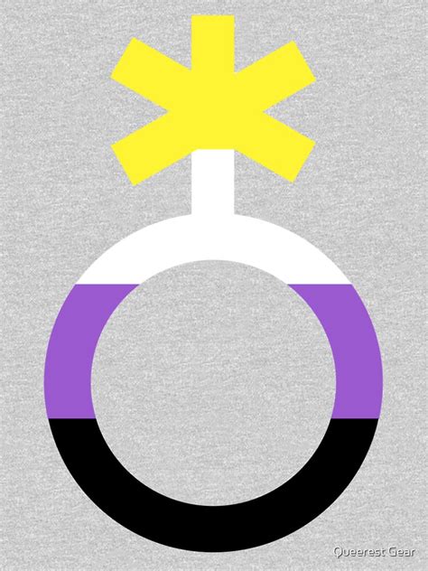 nonbinary pride symbol with nonbinary flag colors t shirt by whitestagbrand redbubble