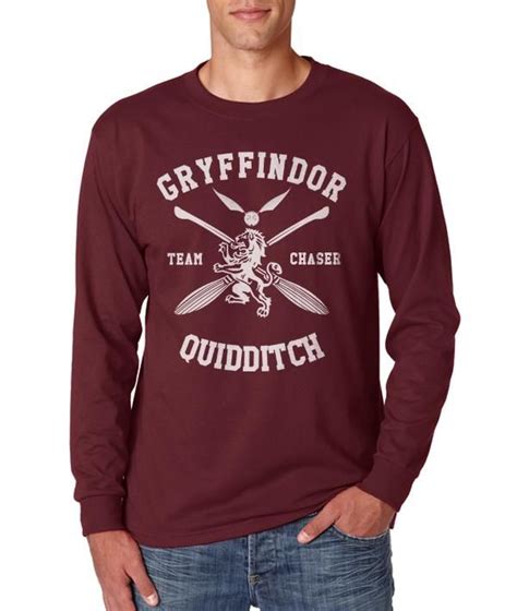 Gryffindor Chaser Quidditch Team White Long Sleeve T Shirt For Men Pa