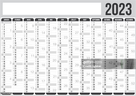 French Calendar 2023 High Res Vector Graphic Getty Images