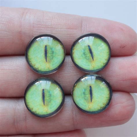 Green Glass Eyes For Cat Taxidermy Glass Eyes For Toy Etsy
