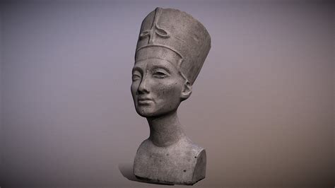 Scanned Crowned Head Of Queen Nefertiti Buy Royalty Free 3d Model By