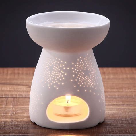 Ceramic Tealight Essential Oil Burner Aromatherapy Wax Candle