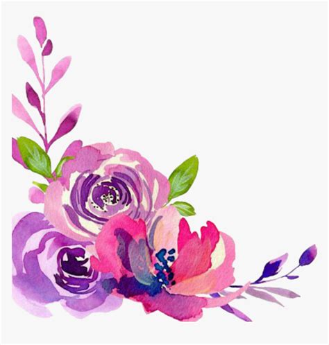 Flower Border Wallpaper Desktop Watercolor Design Floral Watercolor