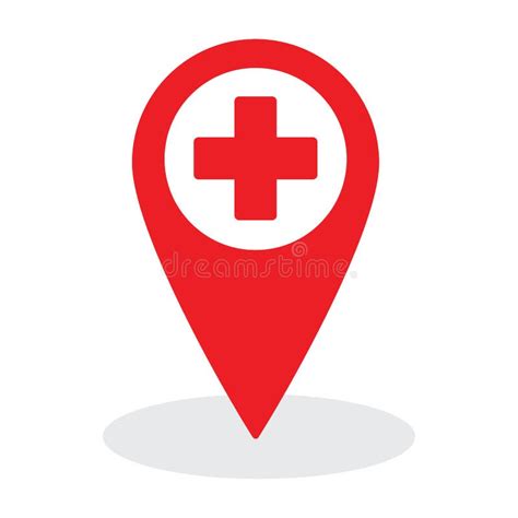 Hospital Pin Icon Hospital Map Point Editorial Image Illustration Of