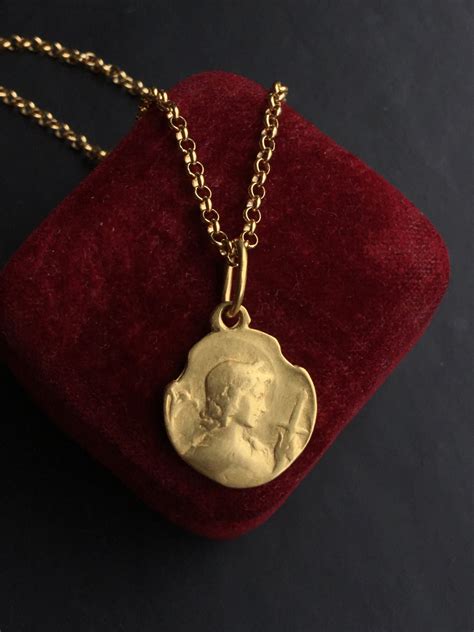 Saint Joan Of Arc Necklace 18k Gold Plated