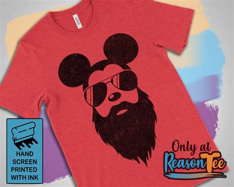 Mickey Beard Shirt Disney Beard Shirt Mens Disney Etsy Disney