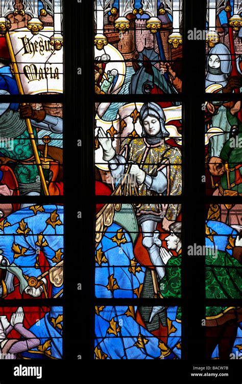 Joan Of Arc Enters Orléans In 1429 Stained Glass Window At Orleans