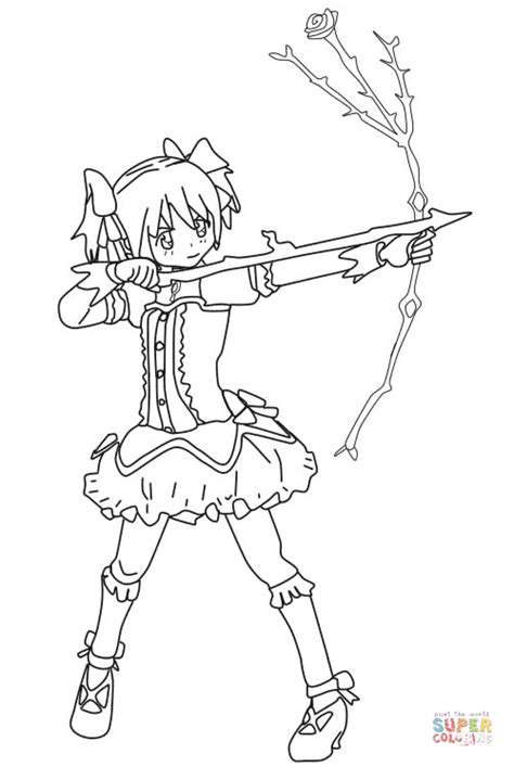 Filter:mahou shoujo madoka☆magica, official art. Madoka Kaname from Puella Magi Wiki coloring page | Free ...