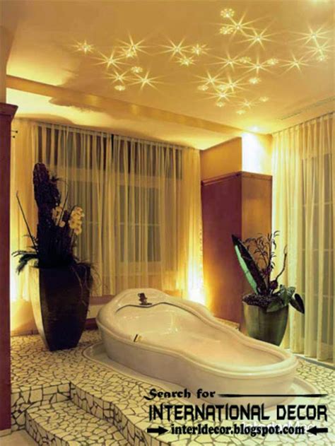 Our first sugestion is a very sophisticated lighting fixture for your bathroom. Top 20 suspended ceiling lights and lighting ideas