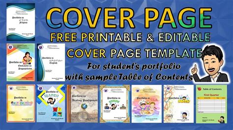 Students Portfolio Cover Page Template 100 Free Just Follow The