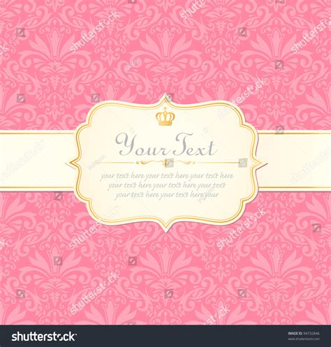 Pink Vintage Label Vector Frame 94732846 Shutterstock