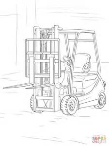 Top, side and front view. Forklift coloring page | Free Printable Coloring Pages