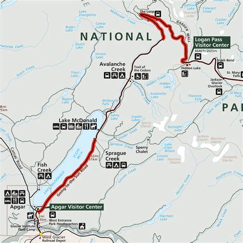 Glacier National Park Printable Map