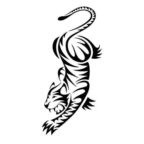 Tribal Japanese Tiger Tattoo Design