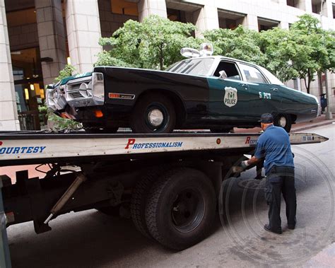 Nypd Tow Truck With 1972 Plymouth Fury Police Radio Patrol Car A
