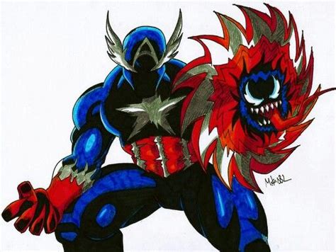 Symbiote Captain America Heroe Encontre Lo Que Queria