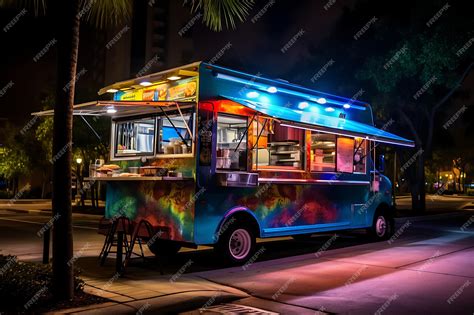 Premium AI Image | Orlando food truck scene photography