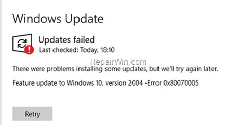 Fix X Error In Windows Update Solved Techprotips