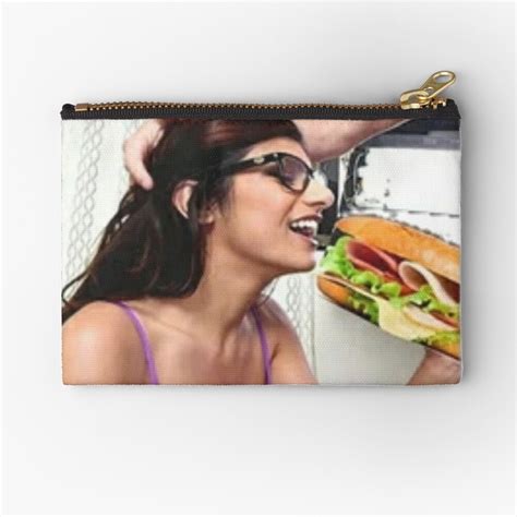 Mia Khalifa Having Lunch Zipper Pouch By PainKiller94 Redbubble