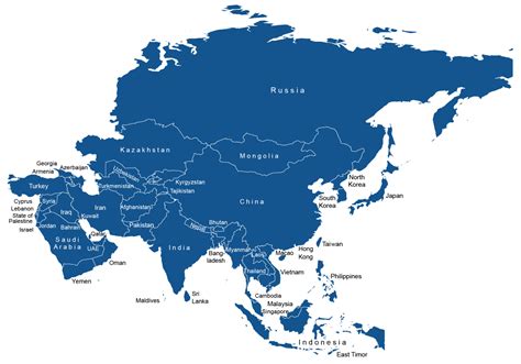 East Asia Map Countries