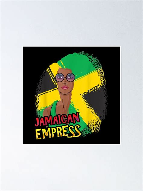 Jamaican Empress Queen Afro Rastafari Reggae Jamaica Flag Poster For Sale By Blillionnak